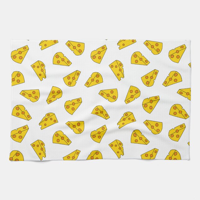 Cute Cheese Pattern Kitchen Towel (Horizontal)