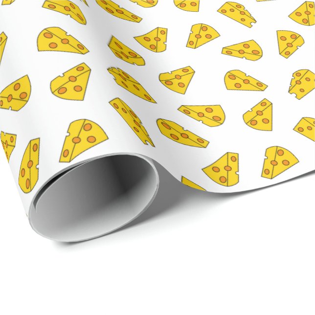 Cute Cheese Pattern Wrapping Paper (Roll Corner)
