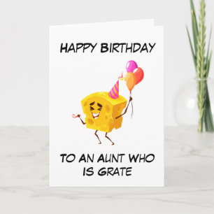 Cute Cheese Puns funny aunt birthday cards