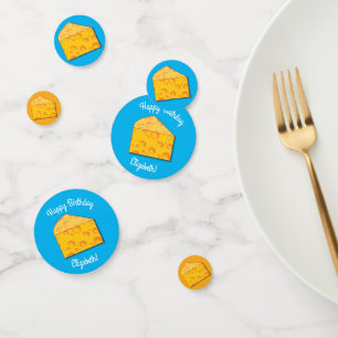 Cute Cheese Wedge Kids 1st Birthday Party Confetti