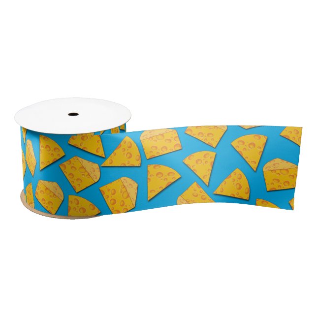 Cute Cheese Wedge Kids 1st Birthday Party Satin Ribbon (Spool)