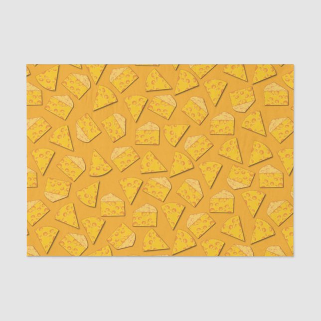 Cute Cheese Wedge Kids 1st Birthday Party Tissue Paper (Front)