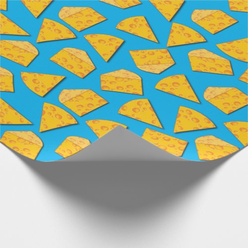 Cute Cheese Wedge Kids 1st Birthday Party Wrapping Paper