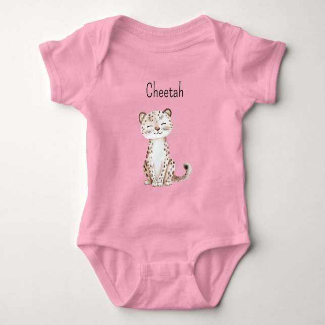 Cute Cheetah Baby Bodysuit (Front)