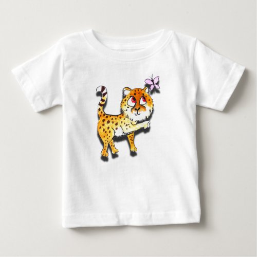 Cute Cheetah Baby T_Shirt