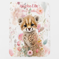 Cheetah online baby blanket