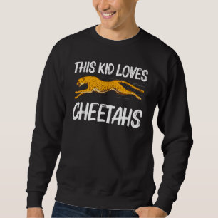 Cute Cheetah For Kids Boys African Safari Wildlife Sweatshirt