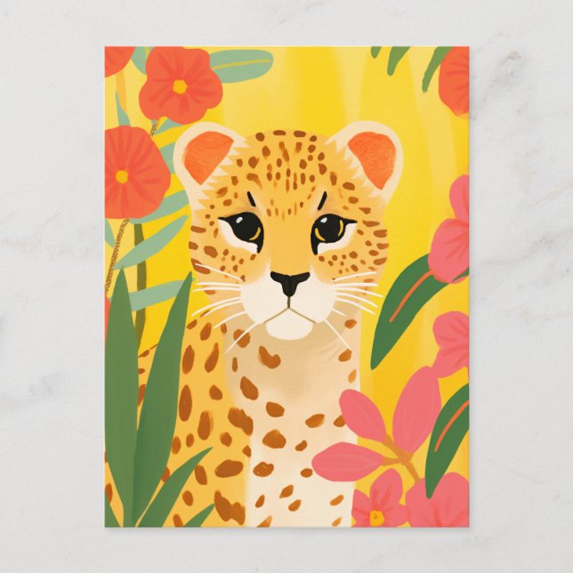 Cute Cheetah Postcard (Front)