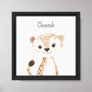 Cute Cheetah Safari Animal Canvas Print