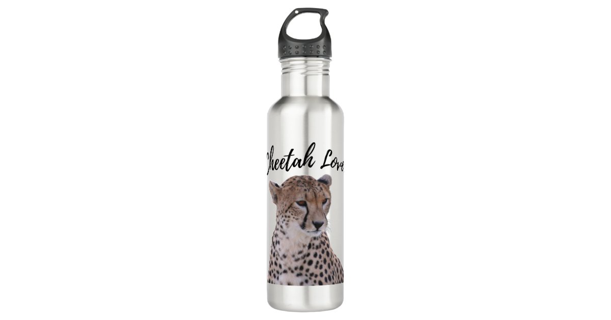 Cute Cheetah Stainless Steel Water Bottle