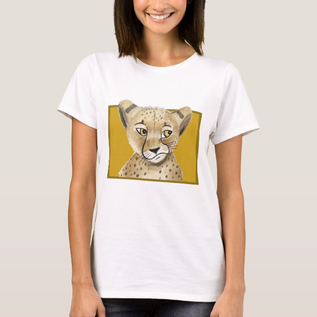 Cute Cheetah T-Shirt – Safari Animal Graphic Tee (Front)