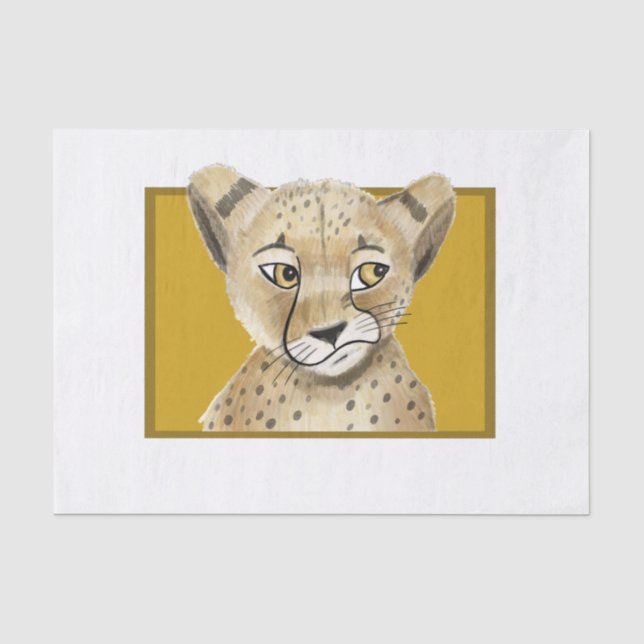 Cute Cheetah Tissue Paper – Safari Animal Gift  (Front)