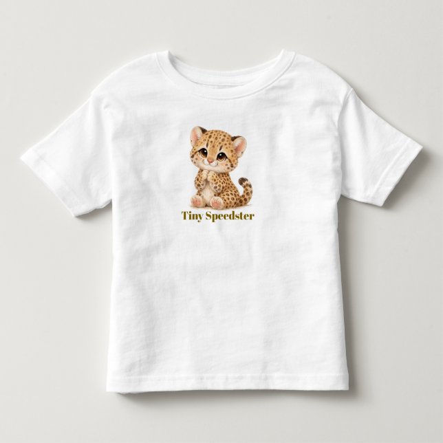 Cute Cheetah Toddler T-Shirt, cute kitten Toddler T-shirt (Front)