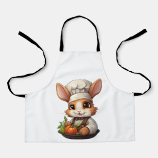Cute Chef Bunny With Red Tomatoes Apron