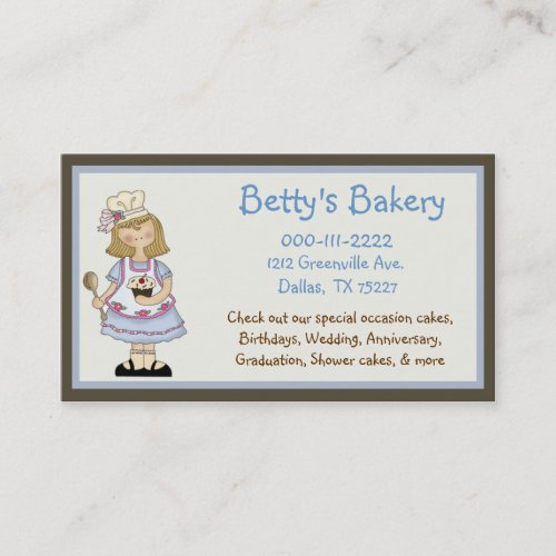 Cute Chef Business Card &amp; Coupon