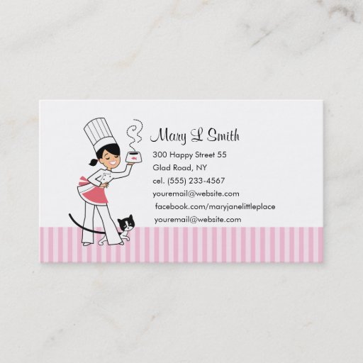 Customizable Cute Chef Calling Card - Custom Business Cards