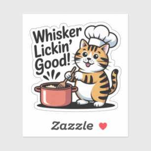 Cute Chef Cat Cooking Foodie Decal Vinyl Sticker