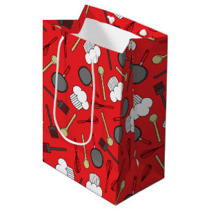 Cute Chef Cooking Kids 1st Birthday Party Medium Gift Bag