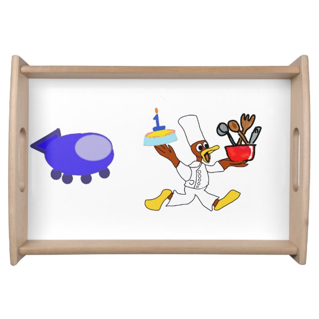 Cute Chef Ducky Kazoo Serving Tray (Front)
