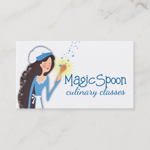 cute chef fairy cooking baking business cards