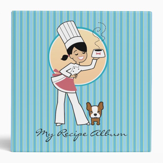 Cute Chef Personalized Recipe Binder (Front)