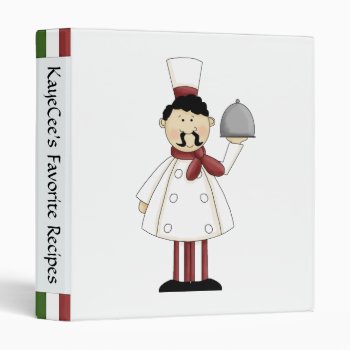 Cute Chef Recipe Album Binder by LifeOverHere at Zazzle