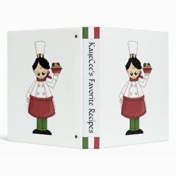 Cute Chef Recipe Album Binder by LifeOverHere at Zazzle