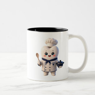 Cute Chef Tooth Character Funny Dentist Gift Mug 