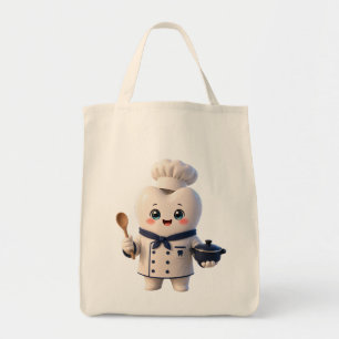 Cute Chef Tooth Character Funny Dentist Gift Tote  Bag