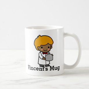 Cute Chef with Bow Tie and serving tray Coffee Mug