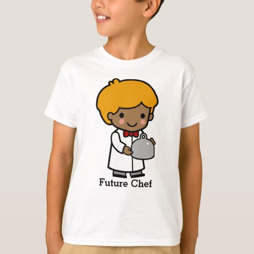 Cute Chef with Bow Tie and serving tray T_Shirt