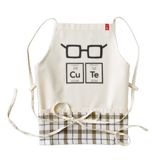 Cute chemical Element Nerd Glasses Zwp34 Zazzle HEART Apron