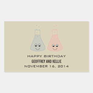 Cute Chemistry Birthday Stickers