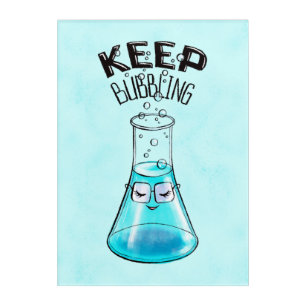 Cute Chemistry Funny Nerdy Lab Character Acrylic Print