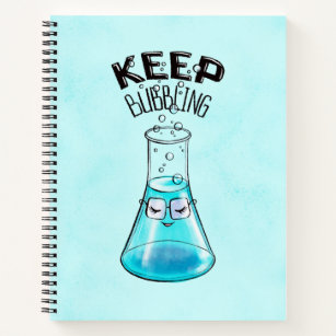 Cute Chemistry Funny Nerdy Lab Character Notebook