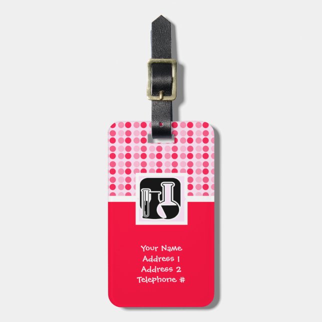 Cute Chemistry Luggage Tag (Front Vertical)