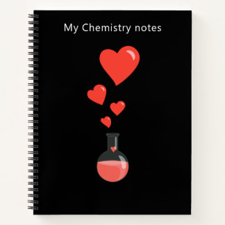 Cute Chemistry Notes Love Potion Scientist Notebook
