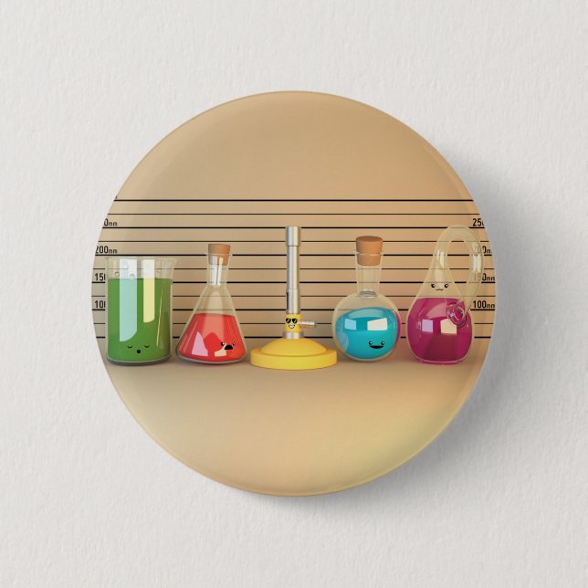 Cute Chemistry Pinback Button (Front)