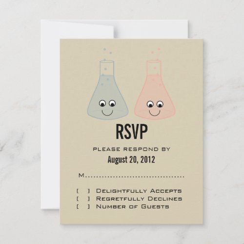 Cute Chemistry Response Card Personalized Invitation