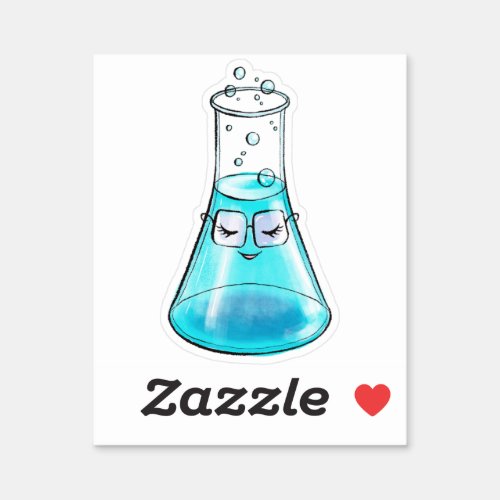 Cute Chemistry Science Lab Art Sticker