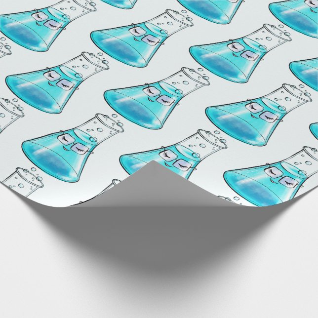 Cute Chemistry Science Lab Art Wrapping Paper (Corner)