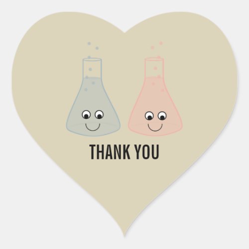 Cute Chemistry Thank You Stickers