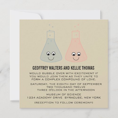Cute Chemistry Wedding Invite