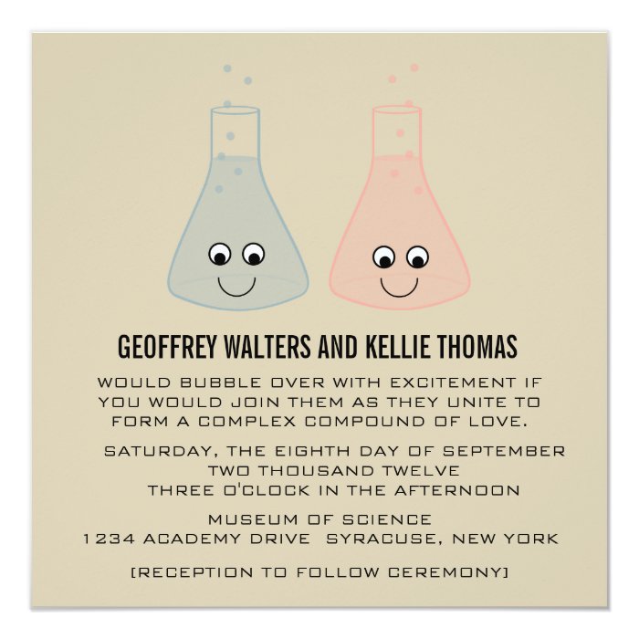 Chemistry Wedding Invitations 3