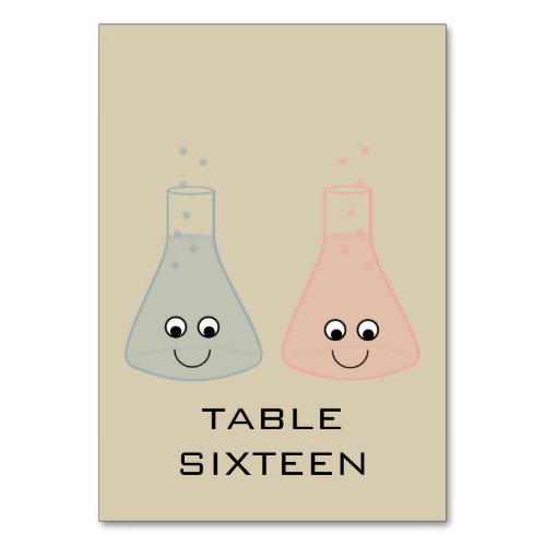 Cute Chemistry Wedding Table Card
