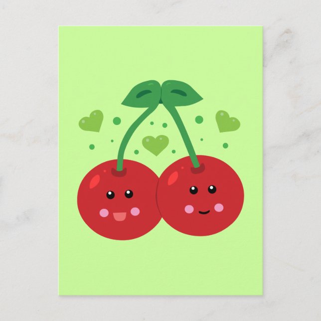 Cute Cherries Postcard (Front)