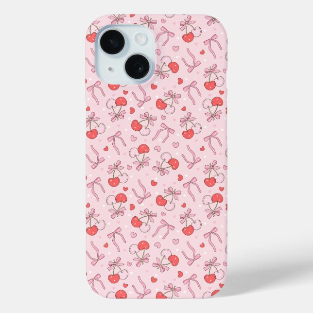 Cute Cherry and Bow Case-Mate iPhone Case (Back)