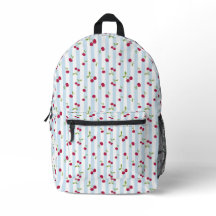 Cute Cherry Blue Stripes Retro Back to School Kids
