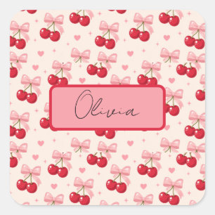 Cute Cherry Bow Coquette Stickers