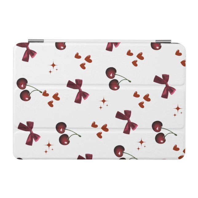 Cute Cherry Bow Pattern Tablet Case  (Horizontal)